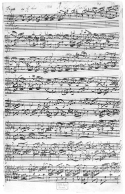  Autografo Fuga di Bach 